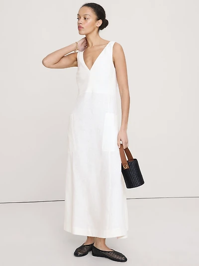 Linen Pocket Maxi Dress