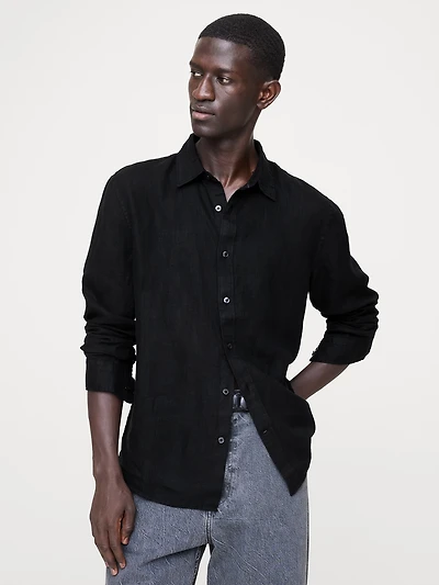 Standard-Fit Linen Shirt