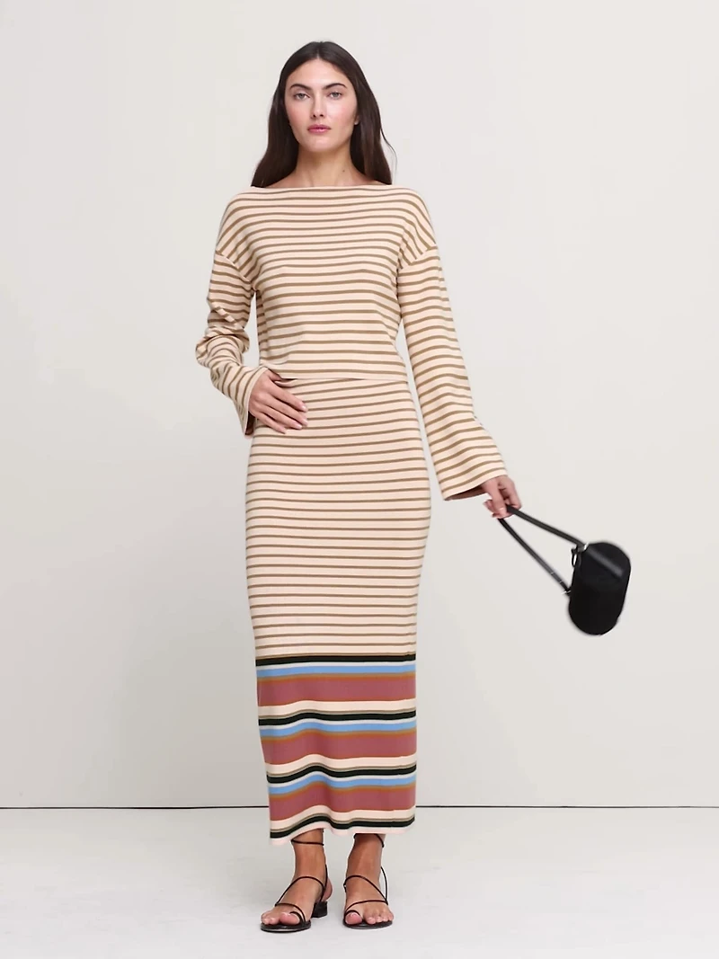 Sculpted Knit Maxi Skirt