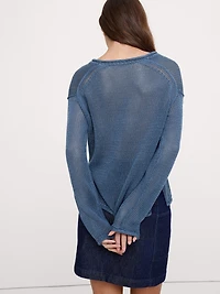 Heirloom Linen V-Neck Sweater