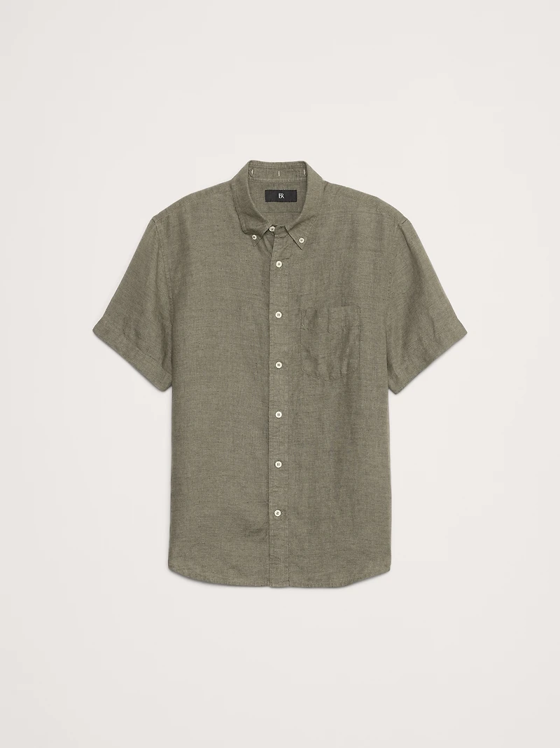 Standard-Fit Linen Short-Sleeve Shirt