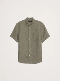 Standard-Fit Linen Short-Sleeve Shirt
