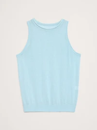 Sheer Ultra-Fine Cotton Sweater Tank