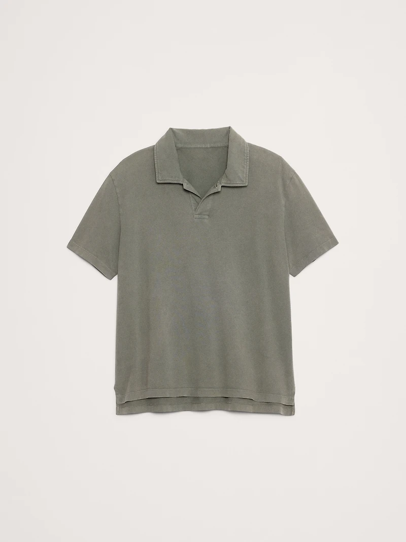 Relaxed Sueded Cotton Polo