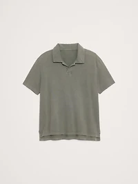 Relaxed Sueded Cotton Polo