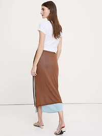 Layered Ultra-Fine Cotton Maxi Skirt