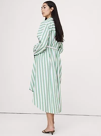 Cotton Poplin Midi Shirt Dress