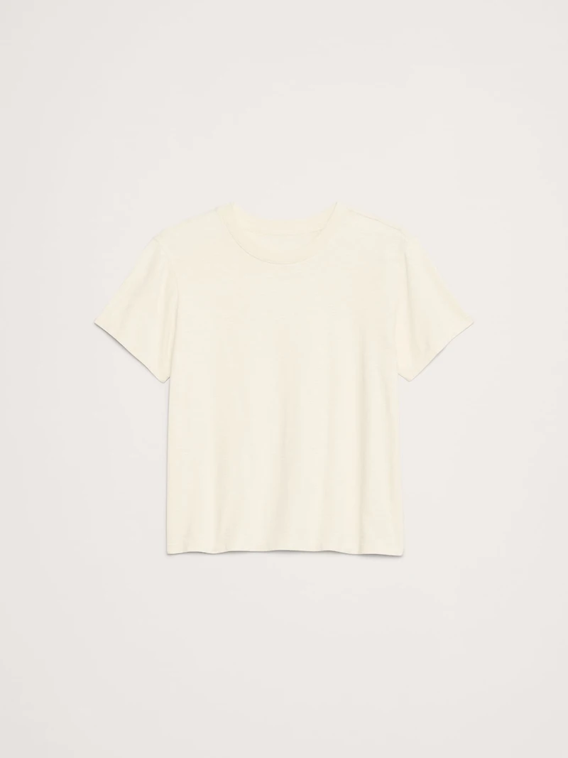 Cotton Slub Crew-Neck T-Shirt