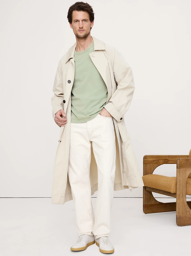 Sueded Cotton Crew-Neck T-Shirt