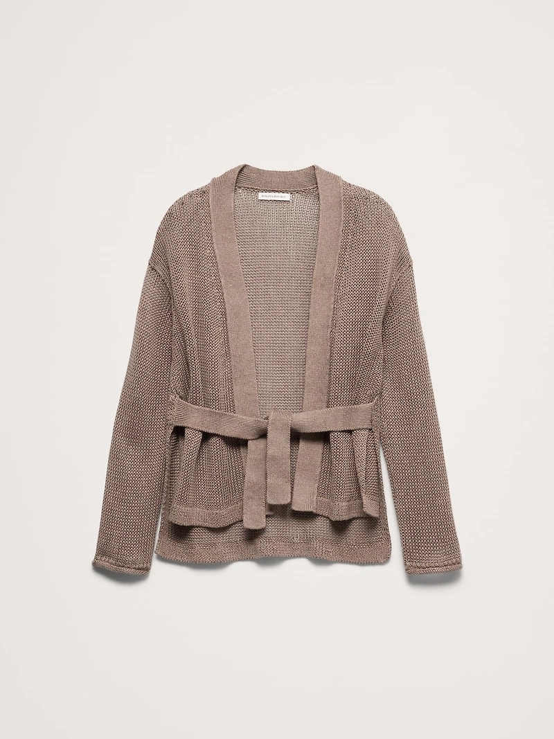 Heirloom Linen Wrap Cardigan