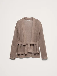 Heirloom Linen Wrap Cardigan