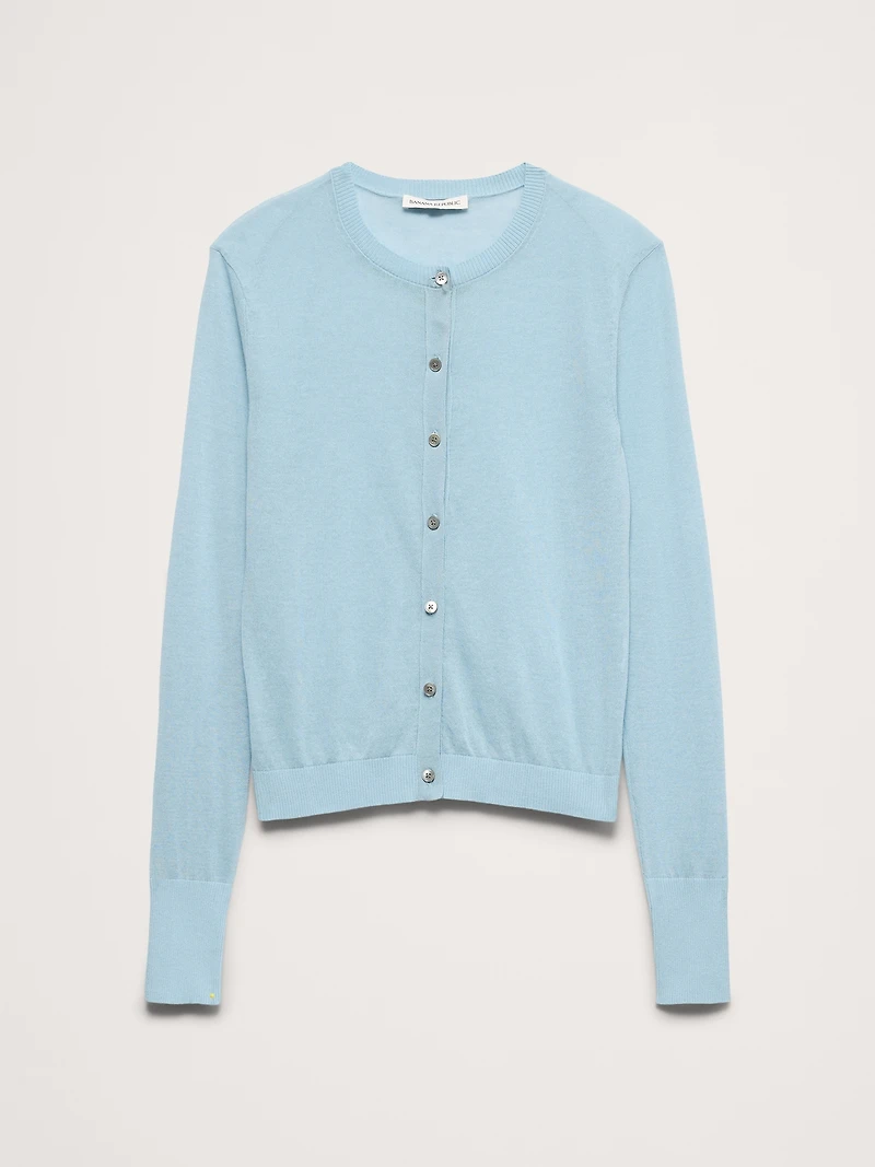 Sheer Ultra-Fine Cotton Cardigan