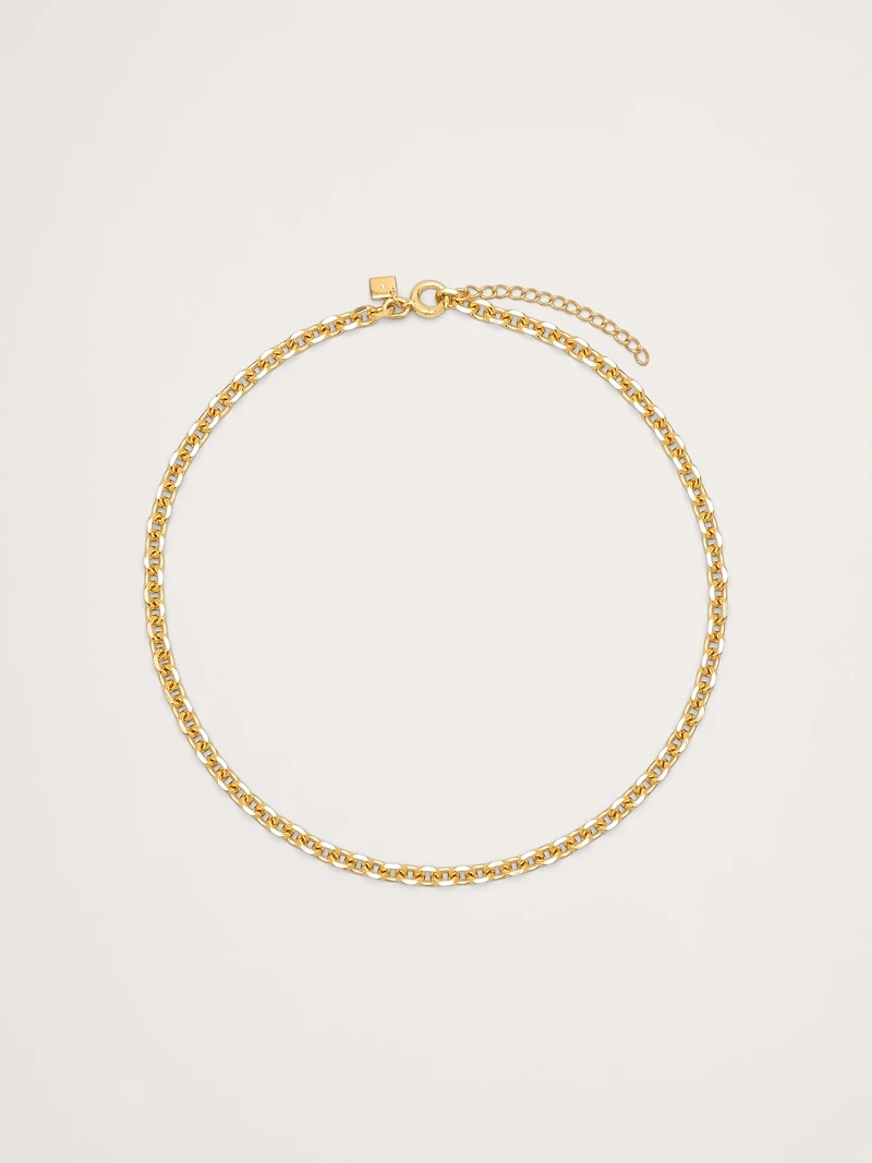 Mini Oval Link Chain Necklace