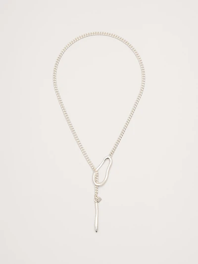 Abstract Oval Drop Necklace