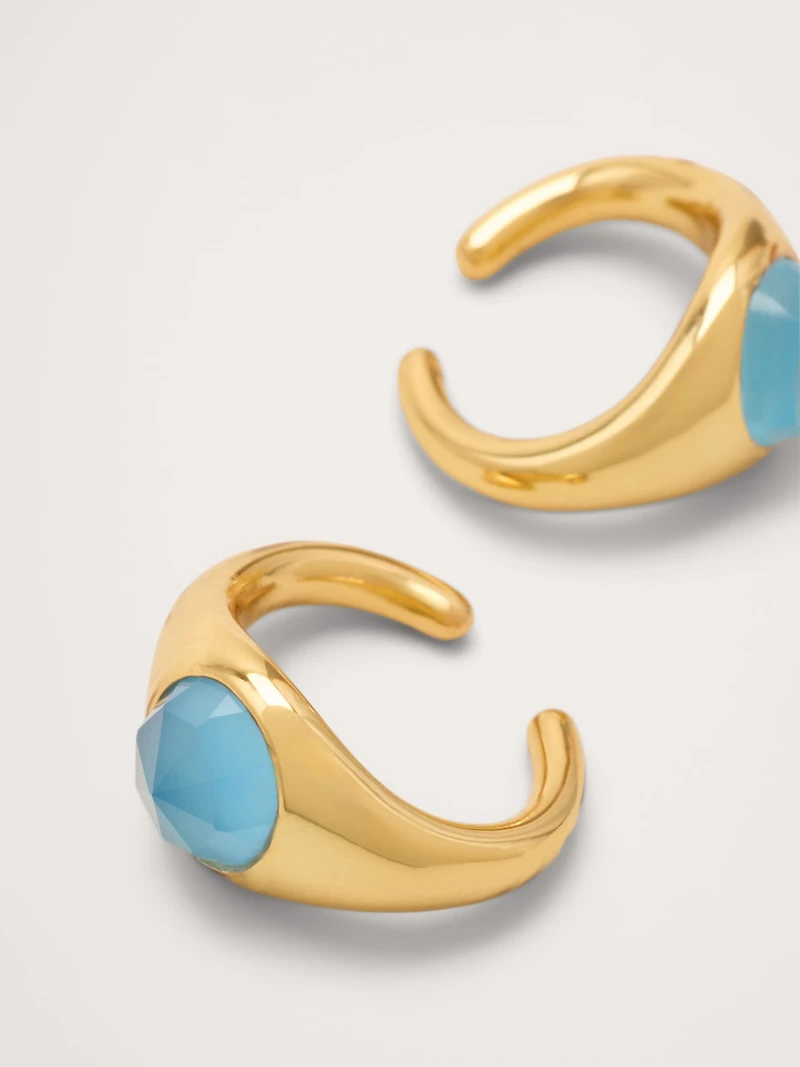 Blue Chalcedony Ear Cuff