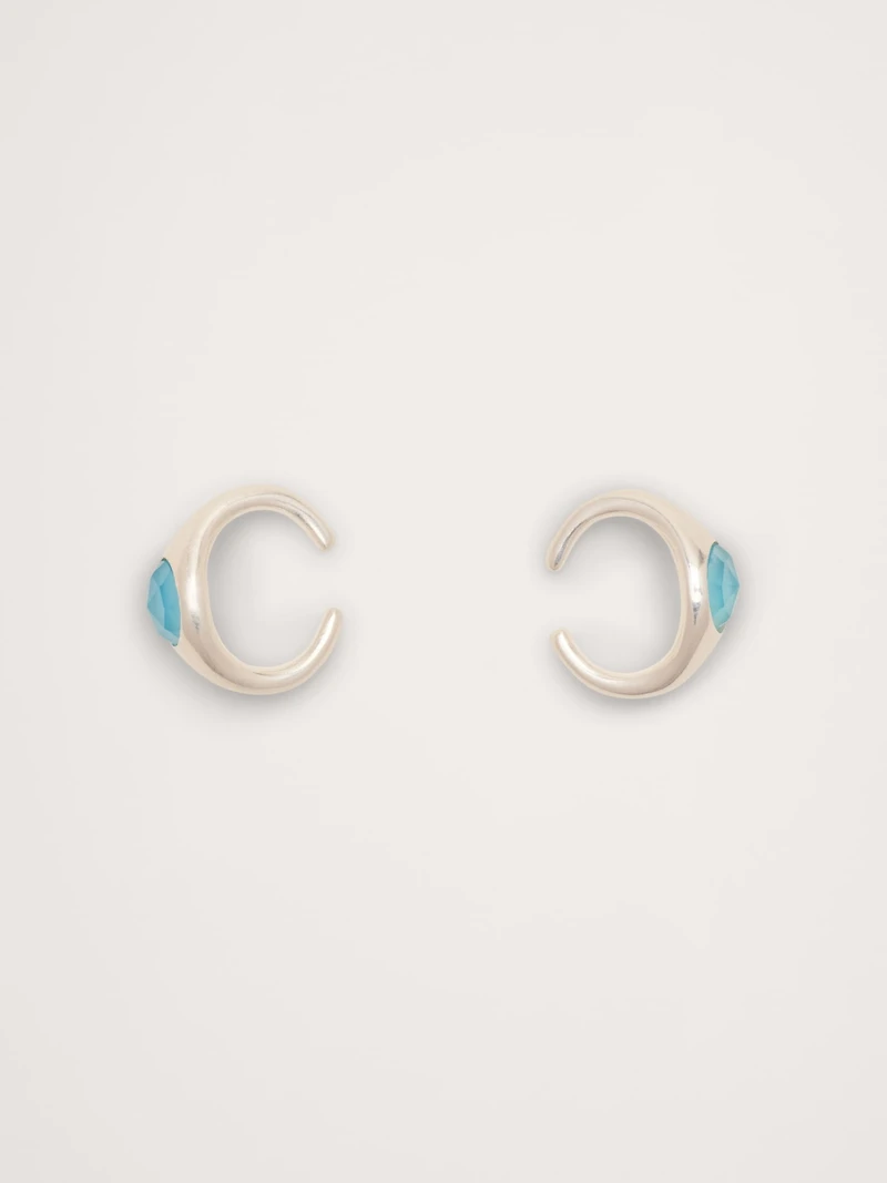 Blue Chalcedony Ear Cuff