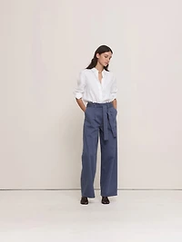 Ultra High-Rise Wide-Leg Paperbag Pant