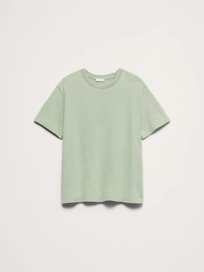 Sueded Cotton Crew-Neck T-Shirt