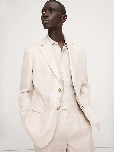 Herringbone Linen Suit Jacket