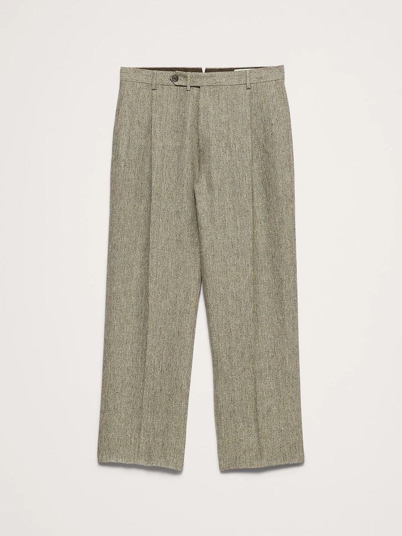 Loose Italian Linen Suit Pant