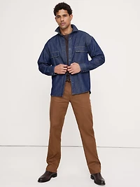 Straight Linen-Cotton Traveler Pant