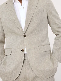 Green Linen-Cotton Suit Jacket