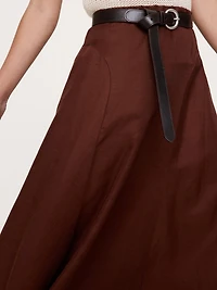 Viscose-Linen Maxi Skirt