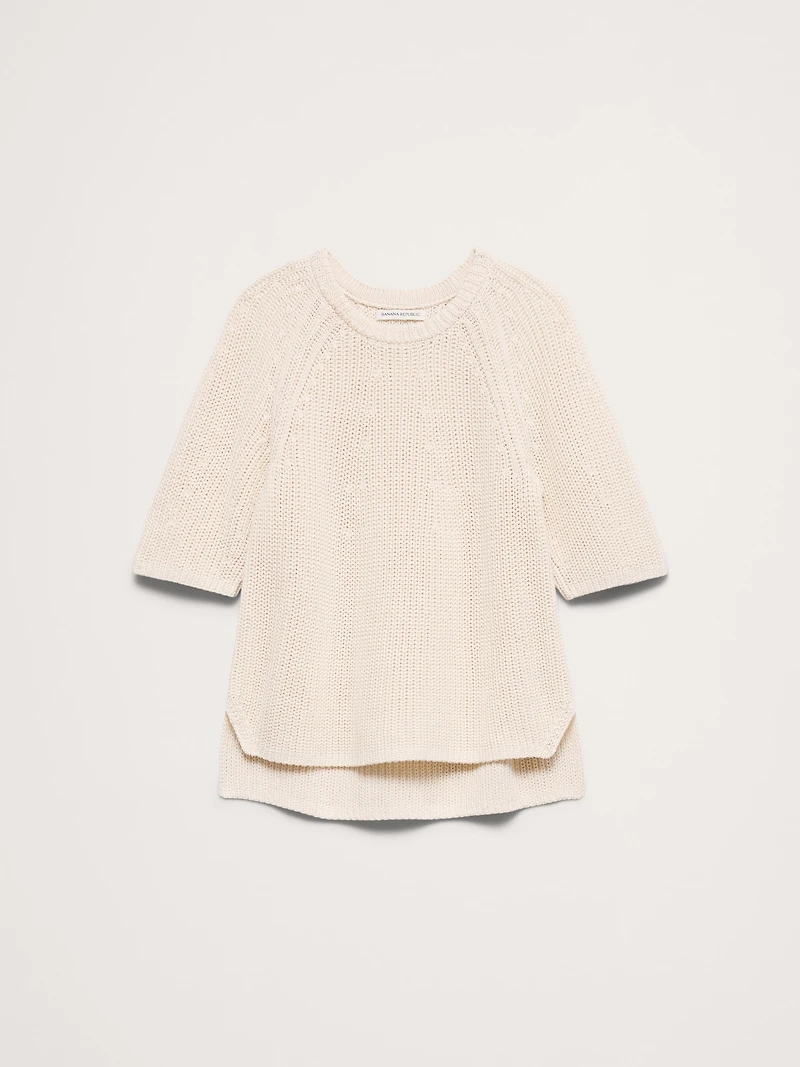 Cotton Puff-Sleeve Sweater