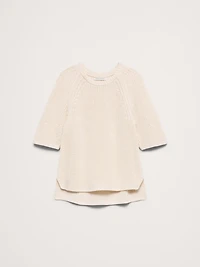Cotton Puff-Sleeve Sweater