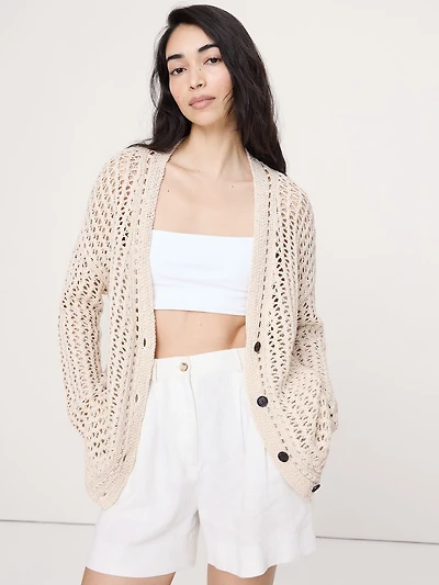 Cotton Crochet Cardigan