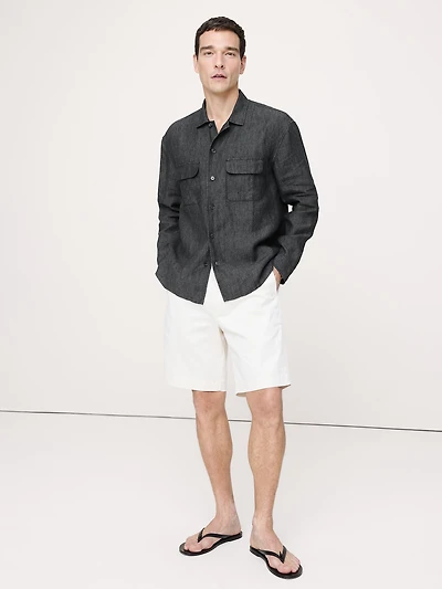 Relaxed-Fit Linen Resort Shirt