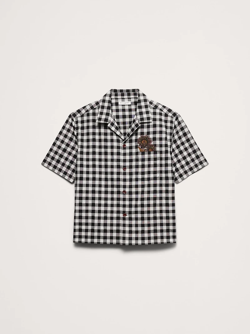 Relaxed-Fit Embroidered Cotton Resort Shirt