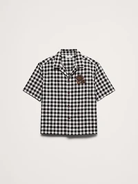 Relaxed-Fit Embroidered Cotton Resort Shirt