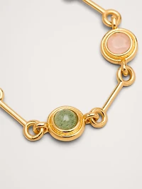 Circle Stone Link Bracelet