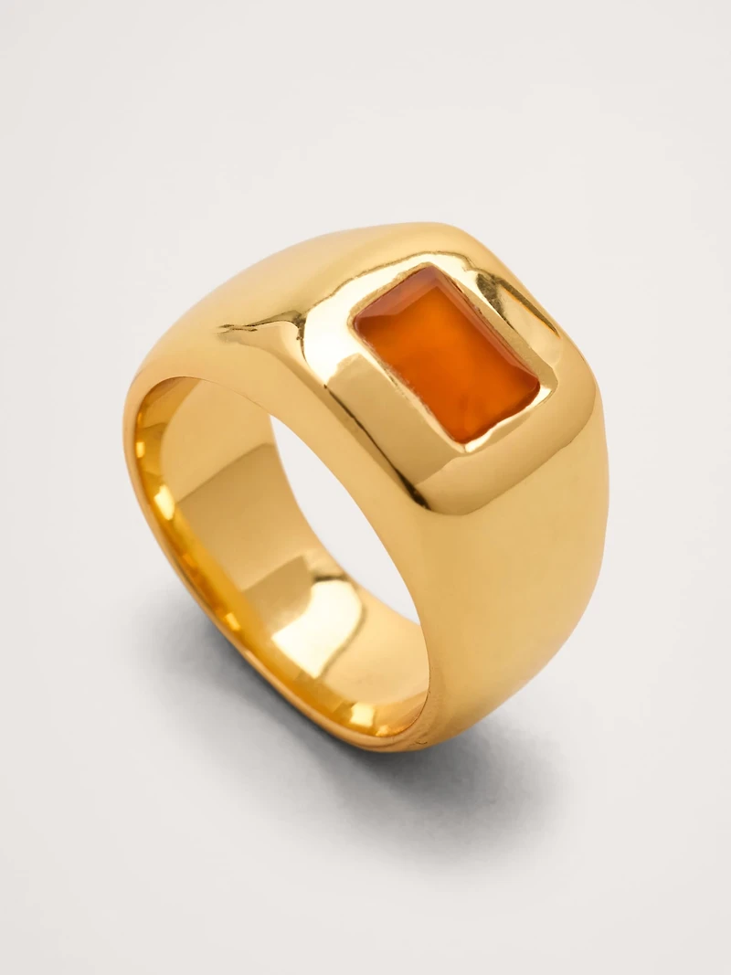 Large Carnelian Signet Ring