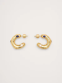 Gem Studded Hoop Earrings