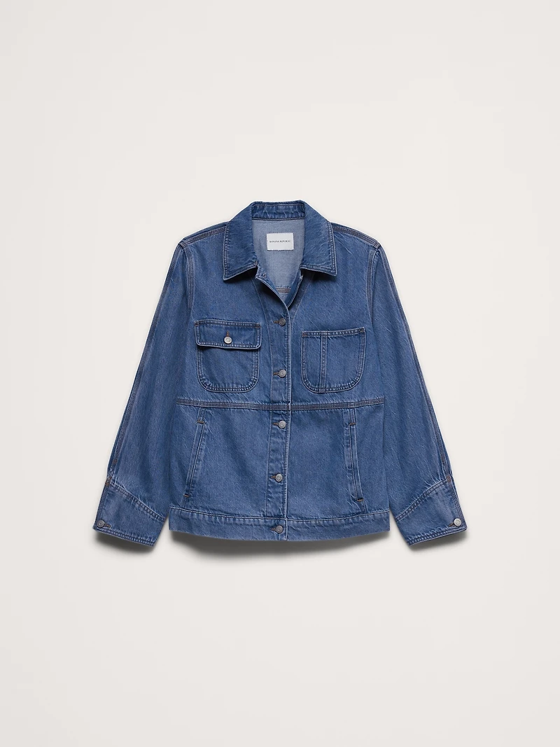 Lightweight Denim Utility Jacket