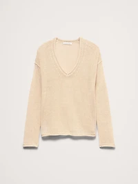 Heirloom Linen V-Neck Sweater