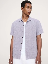 Standard-Fit Midweight Linen Resort Shirt