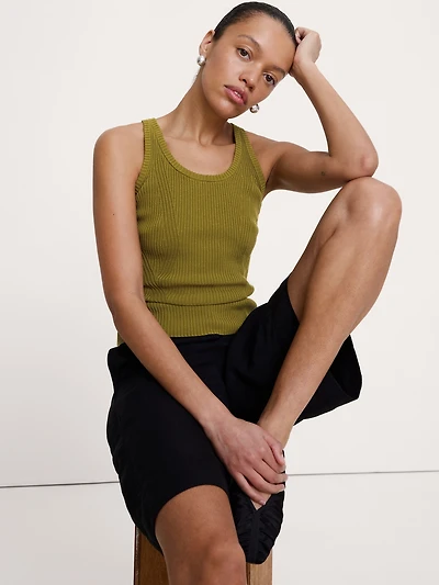 Ribbed Cotton Tank