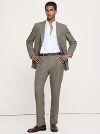 Tailored Slim-Fit Italian Wool Ventile Suit Pant