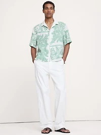 Relaxed-Fit Printed Linen Resort Shirt