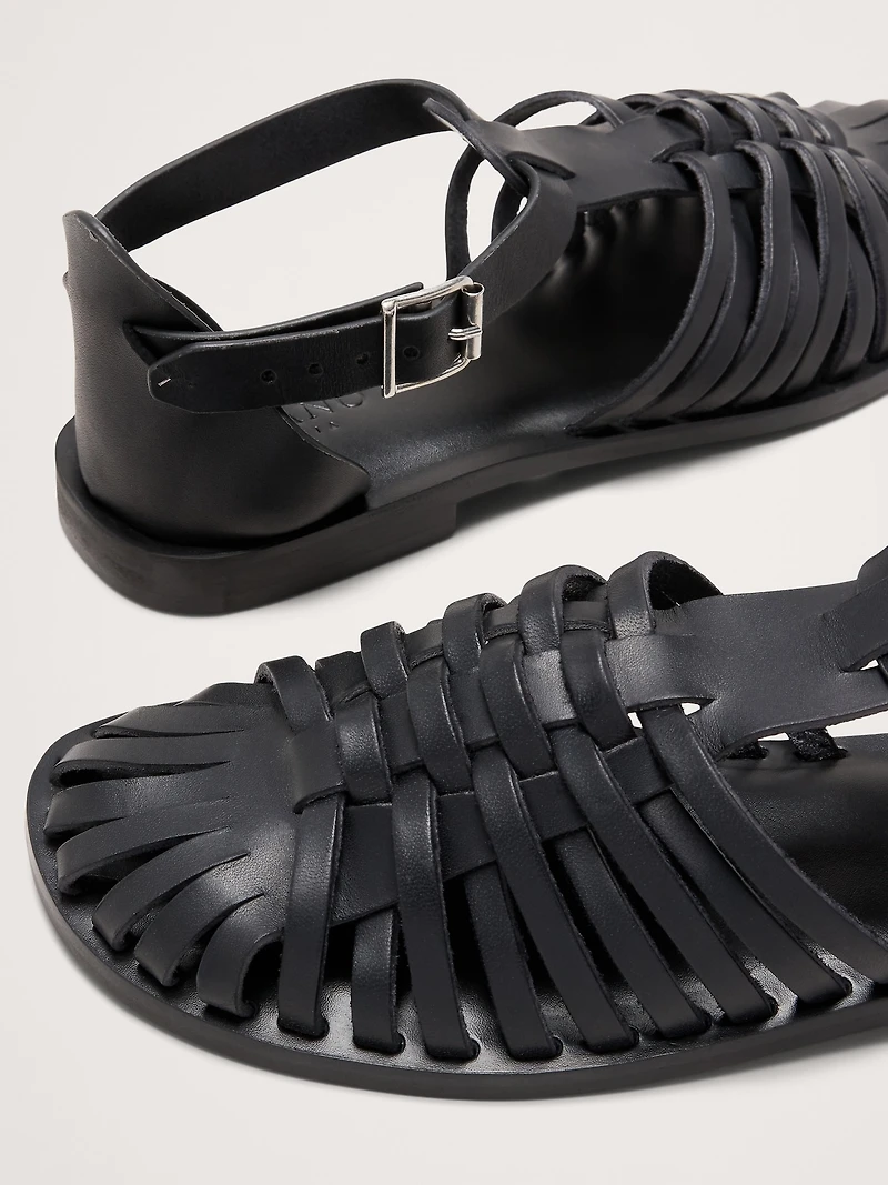 Braided Italian Leather Fisherman Sandal