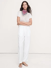 The Getaway Straight-Leg Pull-On Pant Linen