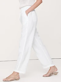 The Getaway Straight-Leg Pull-On Pant Linen