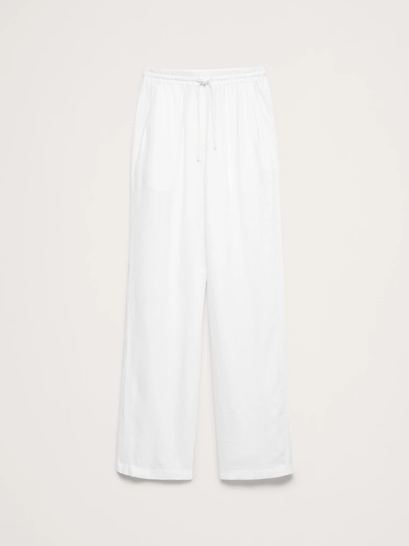 The Getaway Straight-Leg Pull-On Pant Linen
