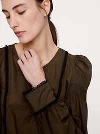 Lightweight Cotton Puff-Sleeve Top