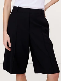 High-Rise Italian Wool Bermuda Short