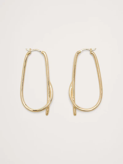 Large Knotted Hoop Earrings