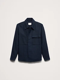 Linen Four-Pocket Shirt Jacket